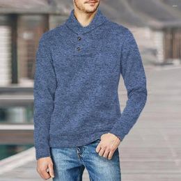 Men's Hoodies Men Solid Colour Sweatshirt Polyester Slim Fit Half Turtleneck Sweater Warm Breathable Autumn For Winter