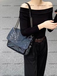 Classic Vintage 7A Luxury Women's Black Niki Baby Shoulder Designer Bag Fashion Crinkled Leather Flap Crossbody Bag With Chain Handbag Purse Tote Bag Messenger