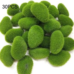 Faux Floral Greenery Creative Crafts 30pcs Green For Garden and Crafting Artificial Moss Rocks Simulation Plant DIY Decoration Fake Stone 231128