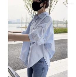 Women's Blouses White Short Sleeve Shirt Women's Summer Loose French Top High Sense Small Unique Beautiful 2023