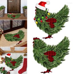 Carpets Christmas Floor Mat Funny Chicken Doormat Winter Door Decorations Rug Xmas Kitchen Bedroom Ornament Non Slip Home Supplies