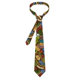 Bow Ties Mens Tie Tea Time Art Neck Retro Floral Print Vintage Cool Collar Custom DIY Leisure Quality Necktie Accessories