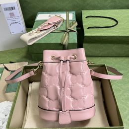 10a Top Quality Designer Bucket Bag 16cm äkta läder crossbody väska lady axelväska handväska med låda G134