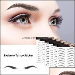 Temporary Tattoos Temporary Tattoos Waterproof Eyebrow Stickers Hairlike Transfer Sticker Grooming Sha In Arch Style For Women And Gir Dhrfd