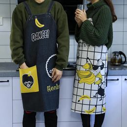 Aprons Kitchen Apron Coffee flower shop Work apron BBQ Bib For Women Cooking Baking Restaurant Home Cleaning Tools 231128