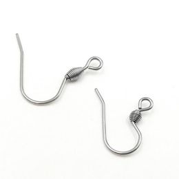 200pcs lot Surgical Stainless steel covered Silver plated Earring Hooks Nickel earrings clasps for DIY Findings Whole287c