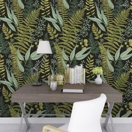 Wallpapers Tropical Rain Forest Peel And Stick Wallpaper White Floral Self Adhesive Removable Leaf Contact Paper For Bedroom Walls Cabinets