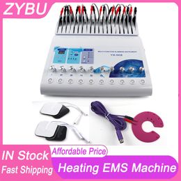 Physical ems muscle stimulator body fitness weight redece loss electrotherapy slimming machine with infrared heating microcurrent waves breast pads sculpting