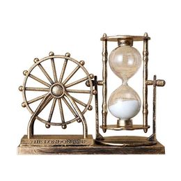 Decorative Objects & Figurines Vintage Ferris Wheel Hourglass Beautiful Desktop Exquisite Sand Glass Decor For Home Office217z