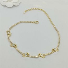 2023 Luxury quality charm pendant necklace with crystal beads and sparkly diamond in 18k gold plated have box stamp PS7402A234l