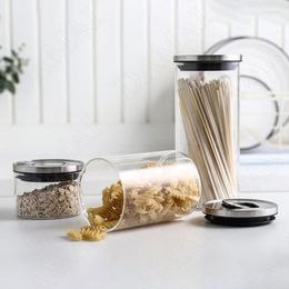 Storage Bottles Airtight Spice Jar Candy Pot Tank Dried Fruit Glass Tanks Tea Canister Household Kitchen Food Organizer Bottle