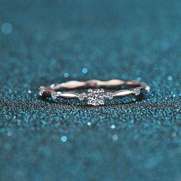 925 Silver Diamond Test Passed 0 1 Carat 3mm E Colour Moissanite Ring Perfect Cut Sparkling Mini Lab Grown Diamond Rings for Girl C319m