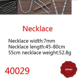40029 Night Show Tide Sterling Silver Cross Ball Necklace Hip Hop Style Jewellery Dominant Personality Matching Chain Thick Neckchain