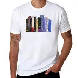 Men's Polos YA Fantasy Bookshelf T-Shirt Boys Animal Print Shirt Oversized T Custom Shirts Men Clothes