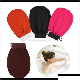 Bath Tools Accessories Moroccan Hammam Exfoliating Mitt Kessa Scrub Gloves Preparation Durable Shower Cleaning Glove Body Facial Tan Dhjkd