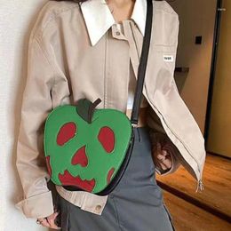 Waist Bags Pumpkin Skull Y2k Cartoon Fashion PU Material Small Square Bag Crossbody Shoulder Funny Hip Hop Halloween Gifts
