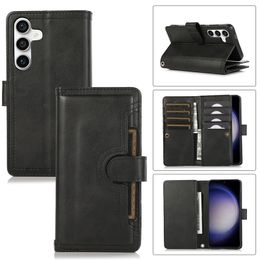 Luxury Magnetic Folio Vogue Phone Case for iPhone 15 Plus 14 13 12 11 Pro Max Samsung Galaxy S23 S24 S22 Ultra Rope Multiple Card Slots Leather Wallet Kickstand Shell