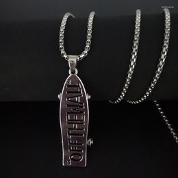 Chains Men's Punk Skateboard Pendant Long Necklace Hip Hop Disco Stainless Steel Chain Jewelry