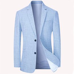 Men's Suits Blazers Men's Suit Jacket Thin Blazers Spring Autumn Solid Business Casual Suit Jacket Men Clothing Blazer Hombre Coats 231128