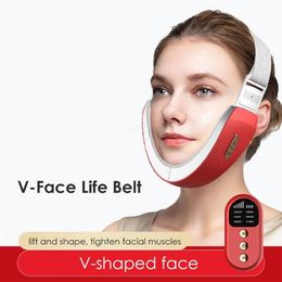Galvanic Therapy LED Pon V-Face Chin V-Line Face Slimming Machine V-Line Up Facial Lifting Belt Chin Slimming Device241r
