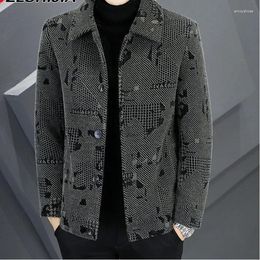 Men's Jackets 2023 Autumn And Winter Neck Woollen Coat Casual Versatile Thickened Short Jacket