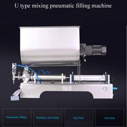 Linboss Semi Automatic Filling Machine Horizontal Mixing Filler Tomato Paste Peanut Butter Chili Sauce Filling Machine U Shaped Hopper