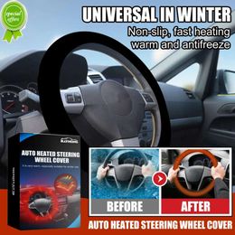 New Universal Car Steering Wheel Cover Anti-slip Heated Accessory Warm Winter 38CM 10W Winter Heating Auto Steering Wheel Cover