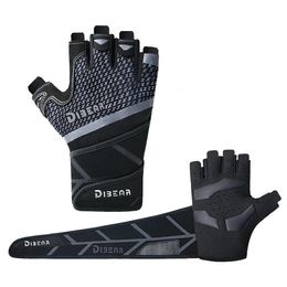 Wrist Support 1 Pair Weightlifting Gym Gloves Dumbbell Bodybuilding Training Fitness Glove Yoga Crossfit Workout Glove with Long Wrist Support 231129