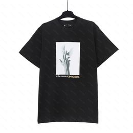 Men's Tshirts Palms Palm Angel Pa Harajuku Ss Spring American Retro Letter Printing Luxurys t Shirt Loose Oversize Hip Hop Unisex Short Sleeve Tees Angels Qhm