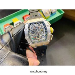 Designer Ri mliles Luxury watchs Automatic Mechanical Watch Richa Milles Rm11-03 Swiss Movement Sapphire Mirror Imported Rubber Watchband Mens Sport Brand