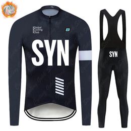 Cycling Jersey Sets SYN Winter Thermal Fleece Bicycle Clothing Road Bike shirt MTB Jacket Bib Tights BIEHLER Long sleeve 231128