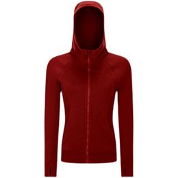 New 2023 Yoga clothing thick top autumn and winter sports hoodie hooded plush loose fitting jacket fitness women running