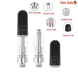 Hottest glass cartridge tank oil vaporizer .5ml 1ml vape pen stylus oil atomizer 510 glass cartridges with ceramic tip ceramic coil o pen ce3 vaporizer pen