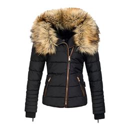 Women s Jackets Coat Woman Winter Plus Size Collar Zipper Padded Jacket For Women 2023 Thick Warm Clothing 231129