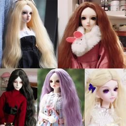 Dolltillbehör D03-P322 Barn Toy BJD DD SD MSD 1/4 1/6 1/3 Doll's Accessoriess Wig Brown Gold Long Hair in Instant Noodle Rolls 1pcs 231129