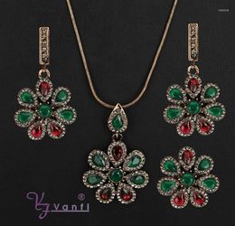 Necklace Earrings Set Fashion Women's African Beads Shiny Fine Vintage Turkish Jewellery Sets Gift For Women