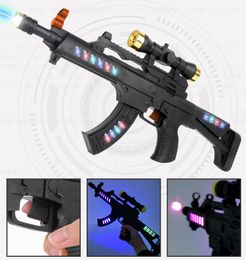 Wholesale Airsoft Rifles Airsoft Pistol Kids Toys Gun Llarge Electric Submachine Guns Music Luminescent Toy Gun Christmas Nerf Guns