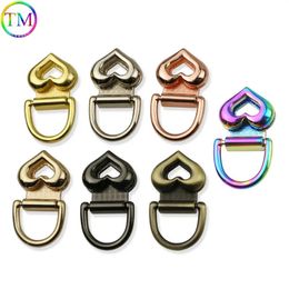 Bag Parts Accessories 20mm Handbag Connection Clasp Metal D Ring Bag Chain Buckle Heart Shape Bag Belt Strap Connect Buckle DIY Hardware Accessories 231129