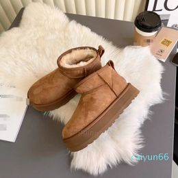 Australia Boots Slippers Women Snow Winter Sheepskin Slides Womens Classic Ultra Mini Suede Fashion Wool Ankle Booties