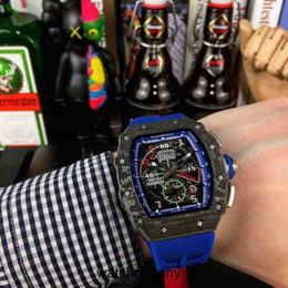 Designer Ri mliles Luxury watchs watches wristwatch Mens Mechanical Watch Richa Milles Rm11-03 Fully Automatic Movement Sapphire Mirror Rubber Watchband Wat ZUM9