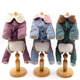 Rompers Warm Dog Clothing Winter Pet Outfit Puppy Costume Small Dog Clothes Jumpsuit Yorkshire Pomeranian Poodle Schnauzer Pet Apparel