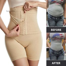 Waist Tummy Shaper New Women Firm Tummy Control with Hook Butt Lifter Shapewear Panties High Waist Trainer Body Shaper Shorts Female Slimming fajasL231129