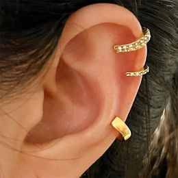 Backs Earrings 3Pcs/Set Delicate Zircon Clips Earring For Women Unisex Fashion Cartilage Hoop Sets Ear Cuff Fake Piercing Clip Jewellery