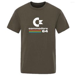 Men's T Shirts Camisetas Cotton Commodore 64 Shirt For Men 2023 Summer Crew Neck T-shirts Male Harajuku Hip Hop Homme Fashion Top Tees