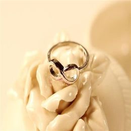 10PCS Fashion Silver Tone Infinity Finger Rings #23333283P