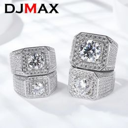 Wedding Rings 2023 DJMAX 1 5CT Diamond For Men Original 925 Sterling Silver Generous Men s Luxurious 231129