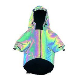 Dog Apparel S 5XL Clothes Flashing Pet Dogs Hoodie For Coat Windbreaker Reflective Clothing Large Small Puppy Jacket Pug 231128