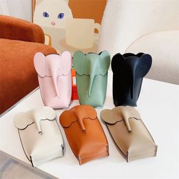 Lüks tasarımcı mini anagram fil telefon çantaları moda bayan pembe lolita hayvan gerçek deri crossbody tote debriyaj çantası kadın çanta çantası erkek omuz çantası