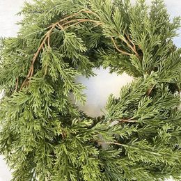 Faux Floral Greenery Christmas Pine Cypress Garland Artificial Wreath Vine Rattan Decoration Holiday Indoor Outdoor Winter Decor 231128