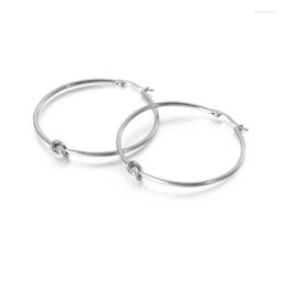 Hoop Earrings Fashion Gold Big Circle Round Women Trendy Colour Stainless Steel Earring Punk Street Style Jewellery